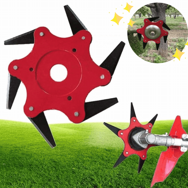 (30% DE DESCUENTO) Cabezal de corte de césped multiusos de 6 cuchillas para cortacésped