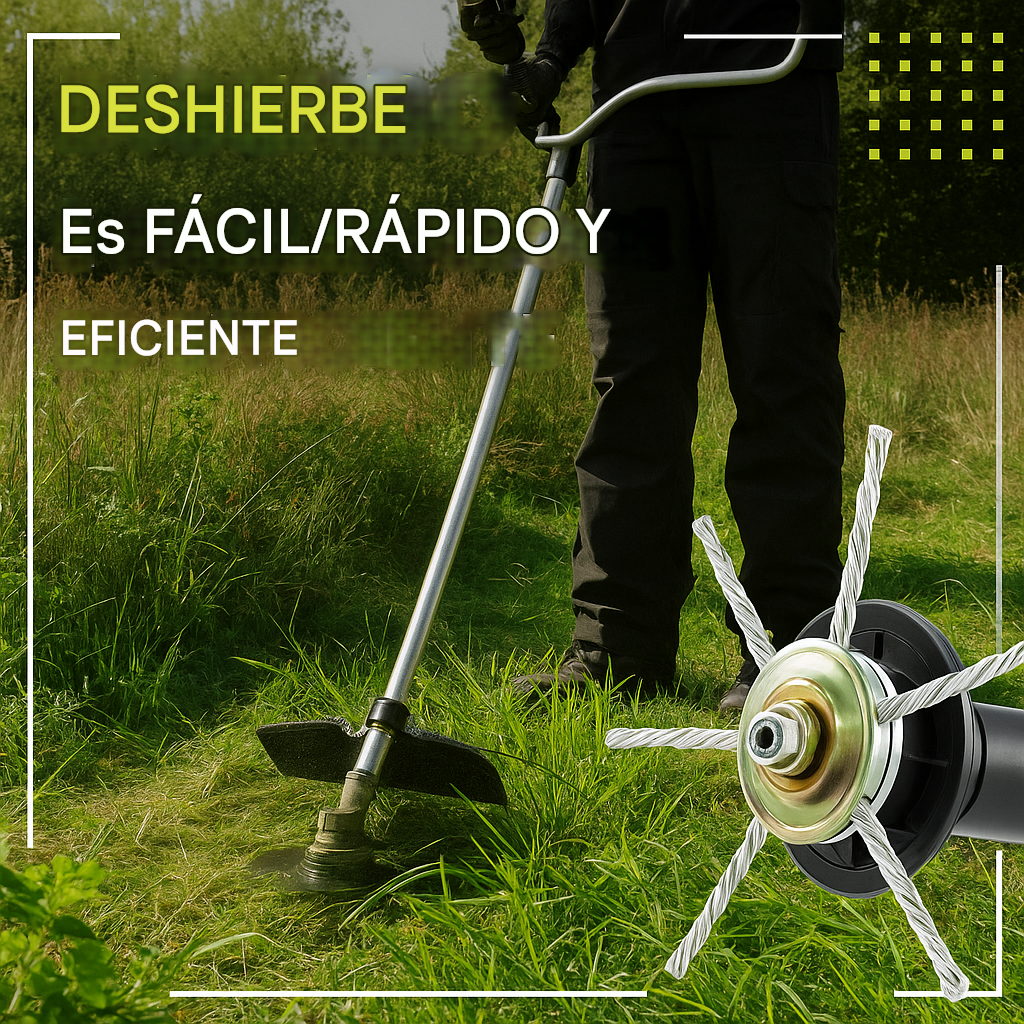 (30% DE DESCUENTO) Cabezal de corte de césped de acero trenzado de 6 hilos