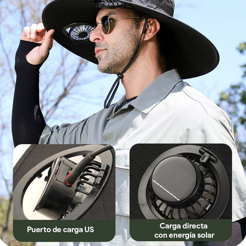 (30% OFF) SunBreeze™ – Sombrero con Ventilador Solar