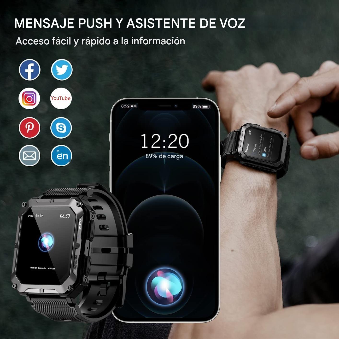 (30% DE DESCUENTO) Reloj inteligente de tres pruebas para deportes al aire libre