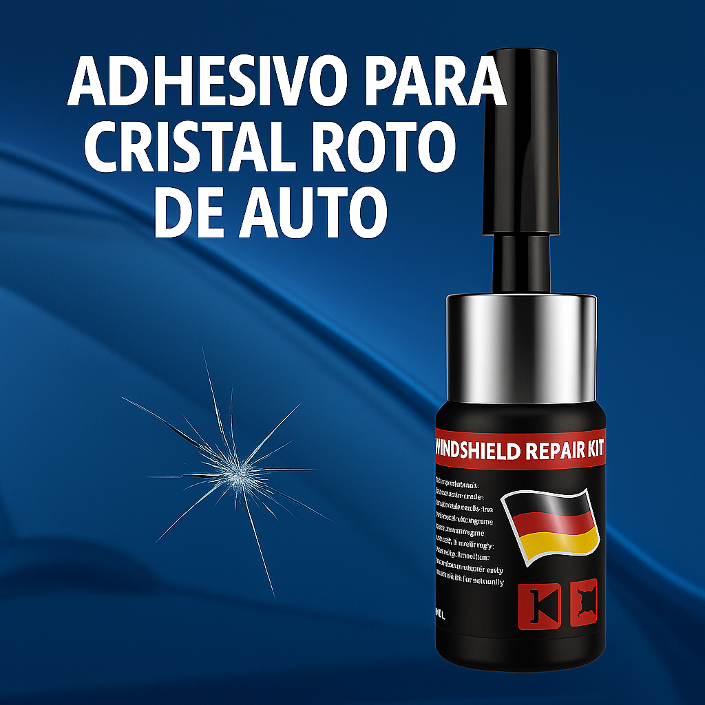 Adhesivo Reparador para Cristales Rotos de Coche – Reparación Rápida y Transparente
