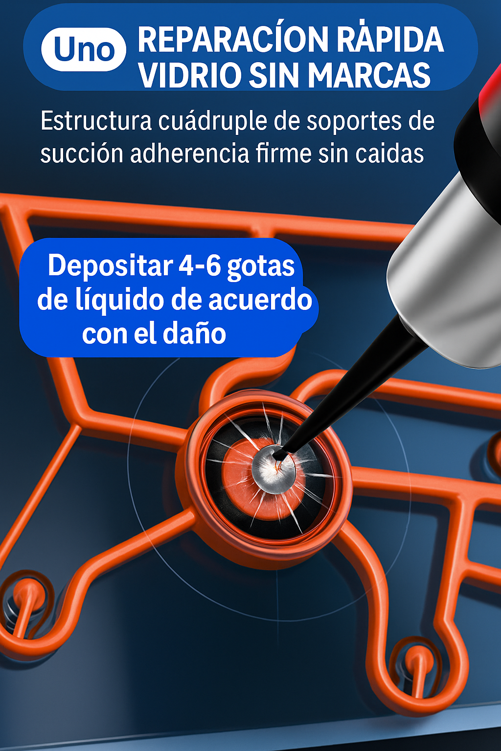 Adhesivo Reparador para Cristales Rotos de Coche – Reparación Rápida y Transparente