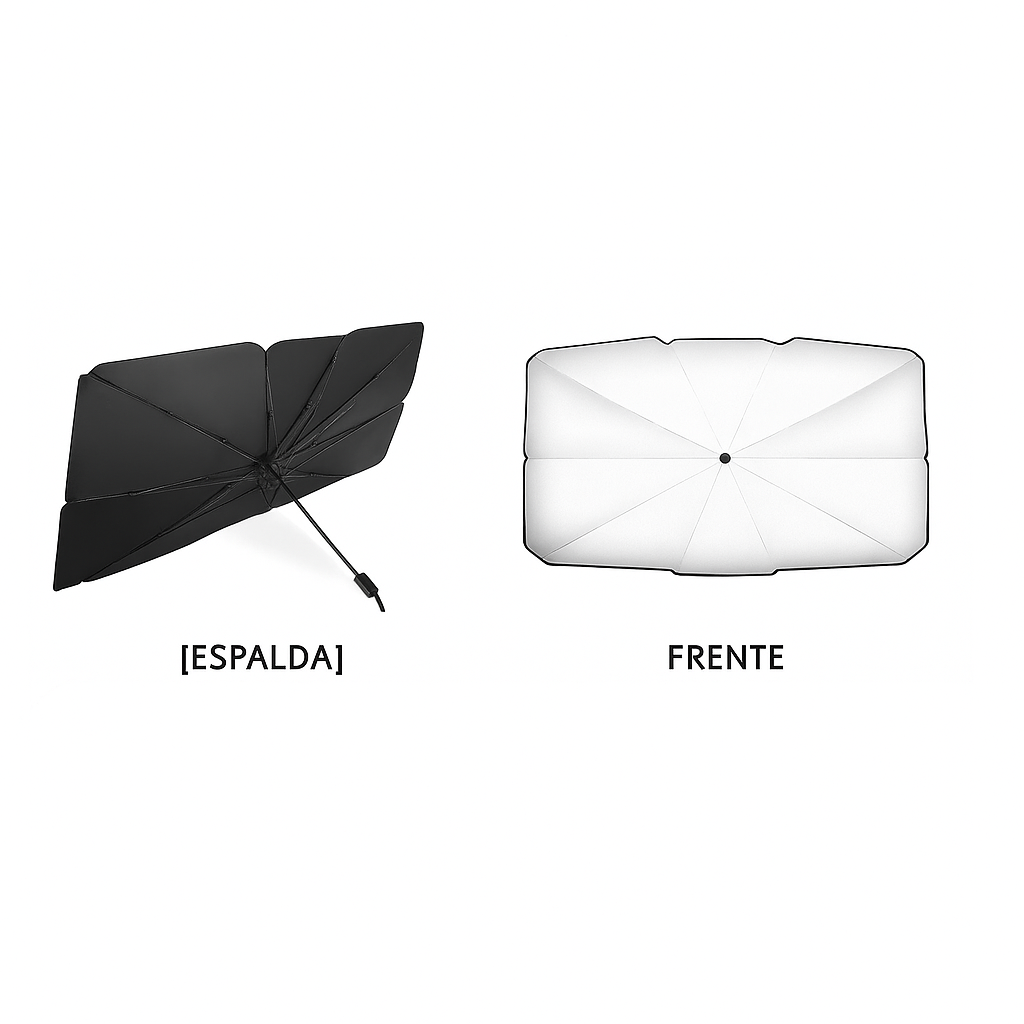 Parasol Plegable para Coche – Protección Solar Titanio Plata | Compatible con SEAT, Renault, Volkswagen, Dacia, SUV