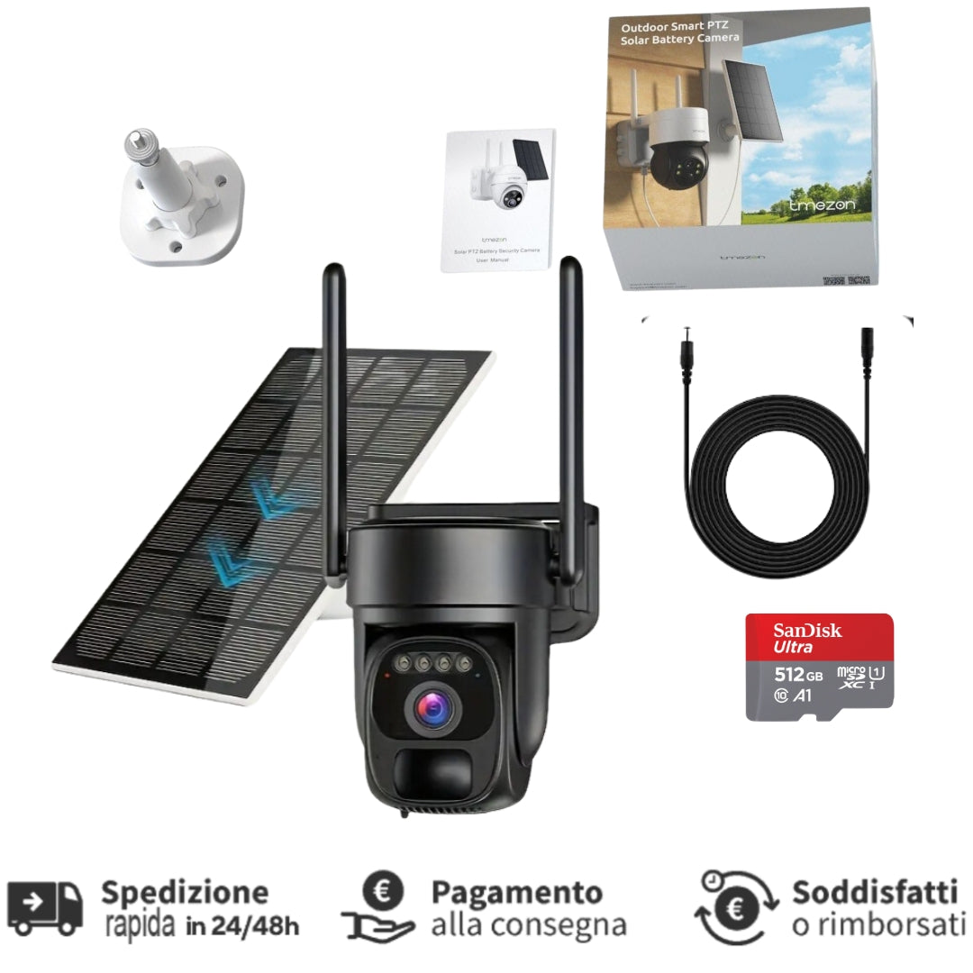 (30% DE DESCUENTO) Cámara IP solar inalámbrica para exteriores para casa inteligente