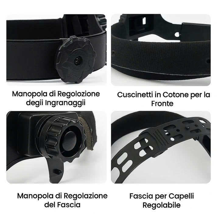 (30% DE DESCUENTO) Casco de soldadura con máscara y faro recargable