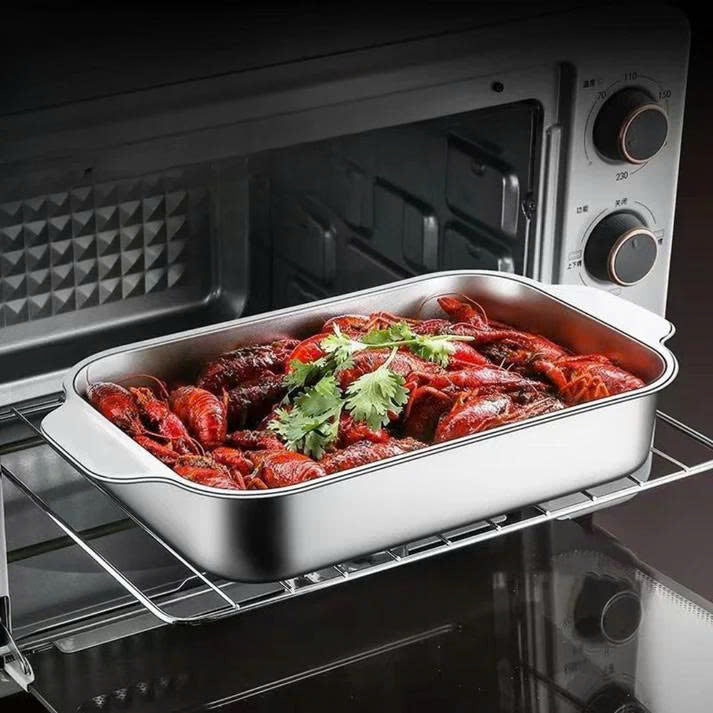 (30% DE DESCUENTO) Bandeja de acero inoxidable 304 para pescado y cangrejos de río a la parrilla