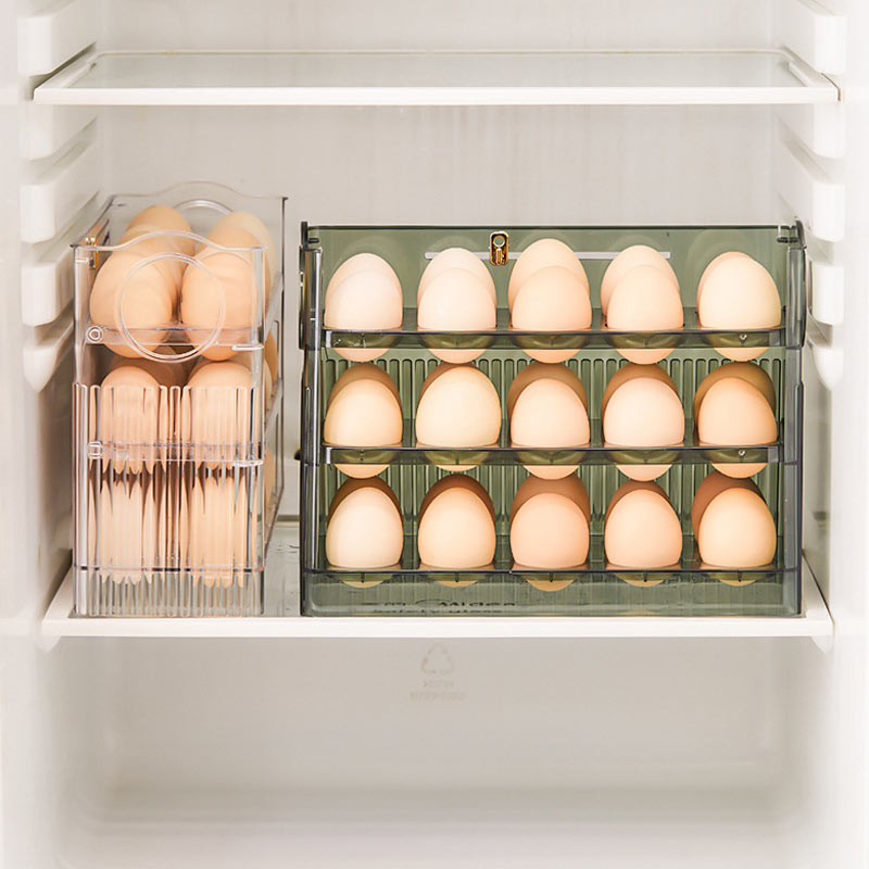 (30% DE DESCUENTO) Caja de almacenamiento de huevos con 30 rejillas, organizador giratorio para refrigerador
