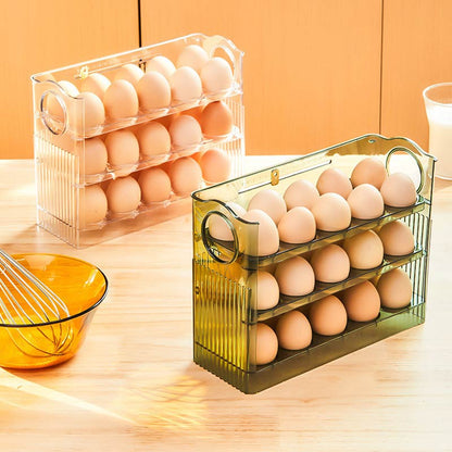 (30% DE DESCUENTO) Caja de almacenamiento de huevos con 30 rejillas, organizador giratorio para refrigerador