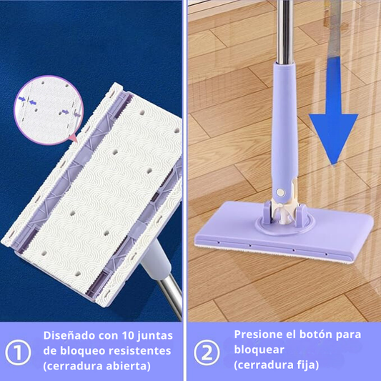 (30% DE DESCUENTO) Mini trapeador manos libres con cabezal giratorio de 360°