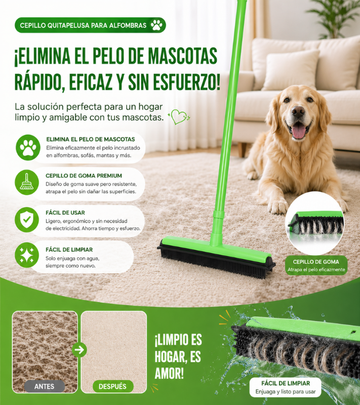 Escoba Quitapelos Para Alfombras