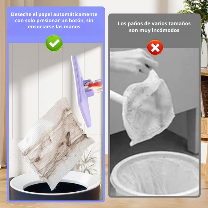 (30% DE DESCUENTO) Mini trapeador manos libres con cabezal giratorio de 360°
