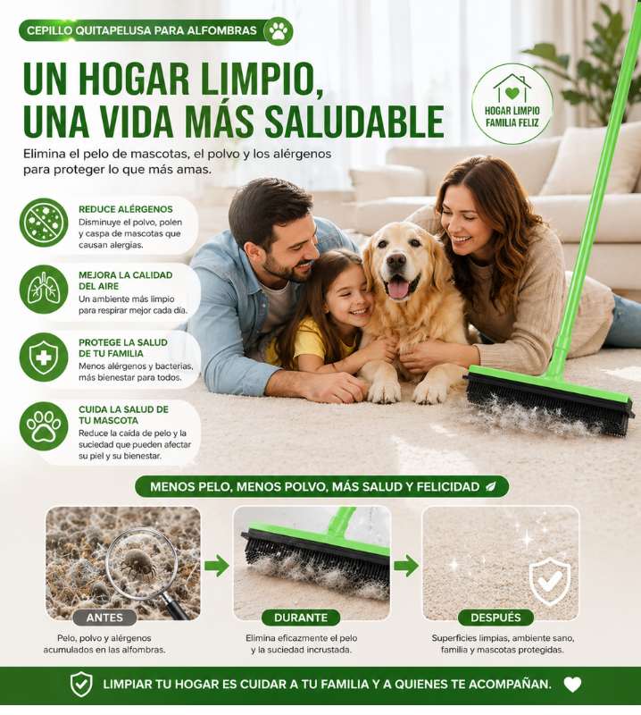Escoba Quitapelos Para Alfombras