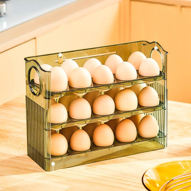 (30% DE DESCUENTO) Caja de almacenamiento de huevos con 30 rejillas, organizador giratorio para refrigerador