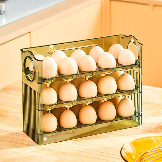 (30% DE DESCUENTO) Caja de almacenamiento de huevos con 30 rejillas, organizador giratorio para refrigerador