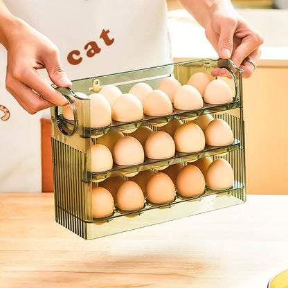 (30% DE DESCUENTO) Caja de almacenamiento de huevos con 30 rejillas, organizador giratorio para refrigerador