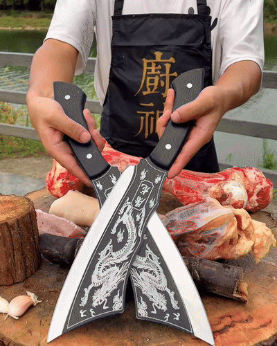 (30% DE DESCUENTO) Cuchillo Dragón Negro de acero de titanio