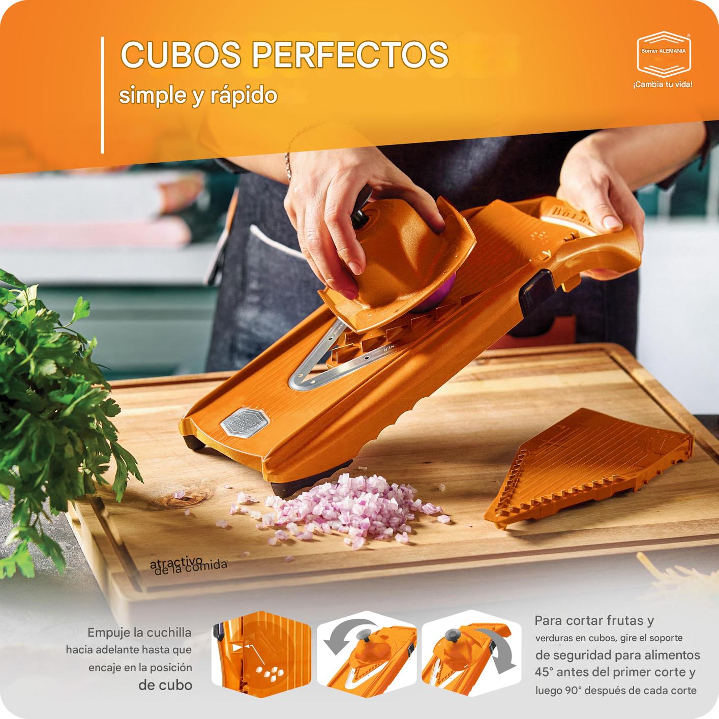 (30% DE DESCUENTO) Cortador multifuncional en forma de V de acero inoxidable, cortador de frutas y verduras con 5 cuchillas, herramienta de cocina
