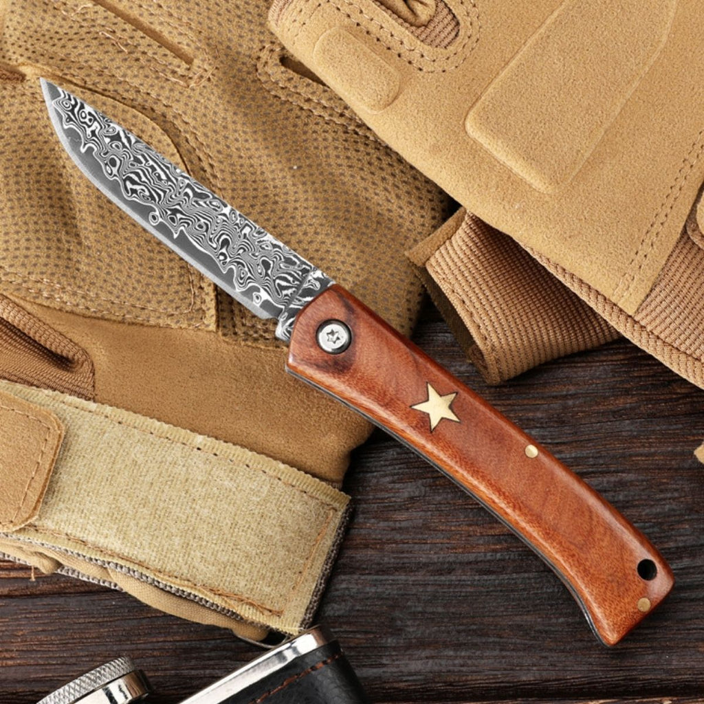 Cuchillo Damasco Compacto Para Frutas