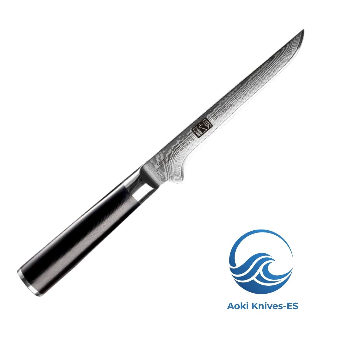 Acero Damasco Cuchillo Fileteador