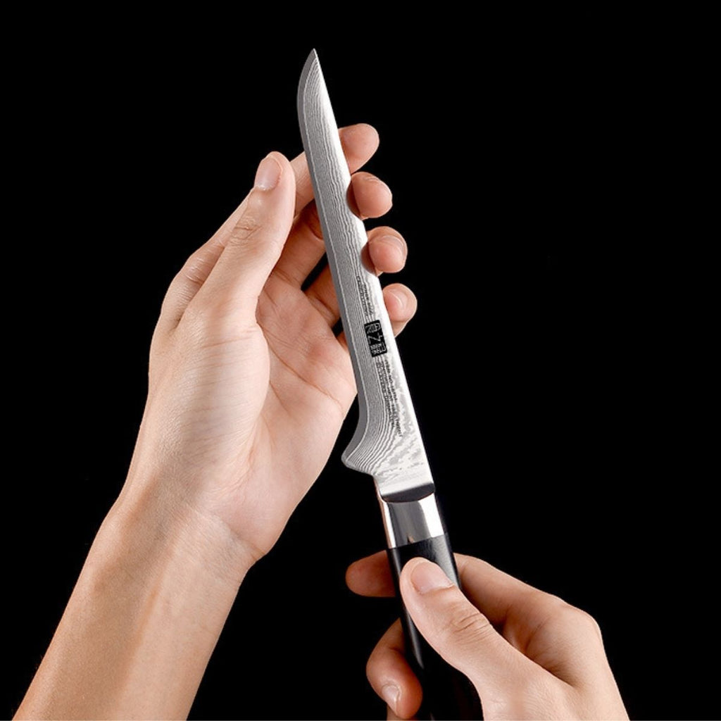 Acero Damasco Cuchillo Fileteador