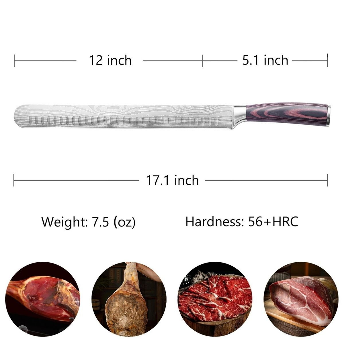 Acero Damasco Cuchillos Jamoneros