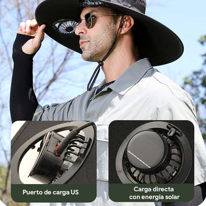 (30% OFF) SunBreeze™ – Sombrero con Ventilador Solar