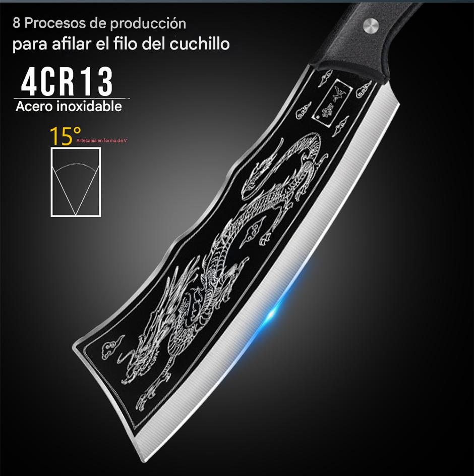 (30% DE DESCUENTO) Cuchillo Dragón Negro de acero de titanio