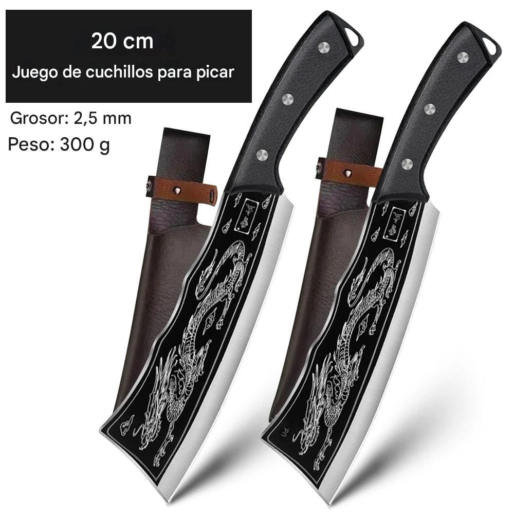 (30% DE DESCUENTO) Cuchillo Dragón Negro de acero de titanio