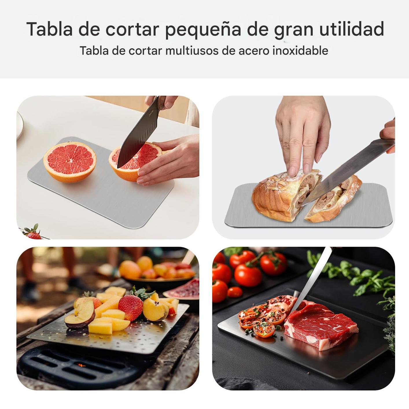 (30% DE DESCUENTO) Tablas de cortar de titanio para cocina Tabla de acero inoxidable