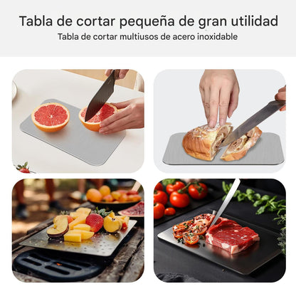 (30% DE DESCUENTO) Tablas de cortar de titanio para cocina Tabla de acero inoxidable