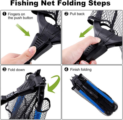 (30% DE DESCUENTO) Nueva red de pesca flotante de aleación de aluminio plegable