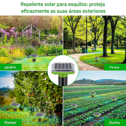 (30% DE DESCUENTO) Repelente ultrasónico de plagas para exteriores, repelente de topos para jardín, energía solar
