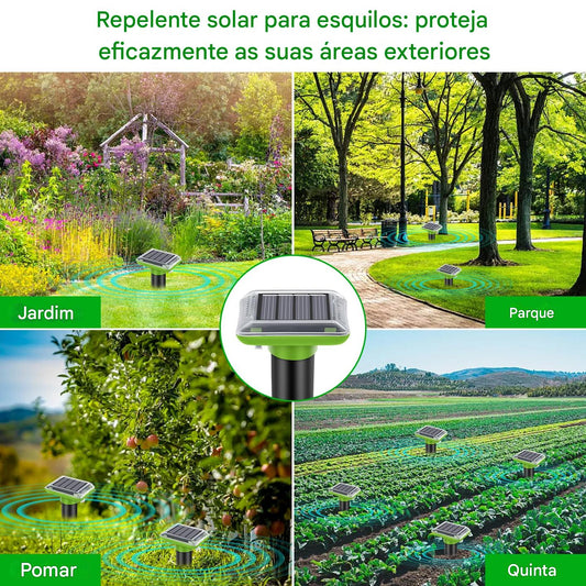 (30% DE DESCUENTO) Repelente ultrasónico de plagas para exteriores, repelente de topos para jardín, energía solar
