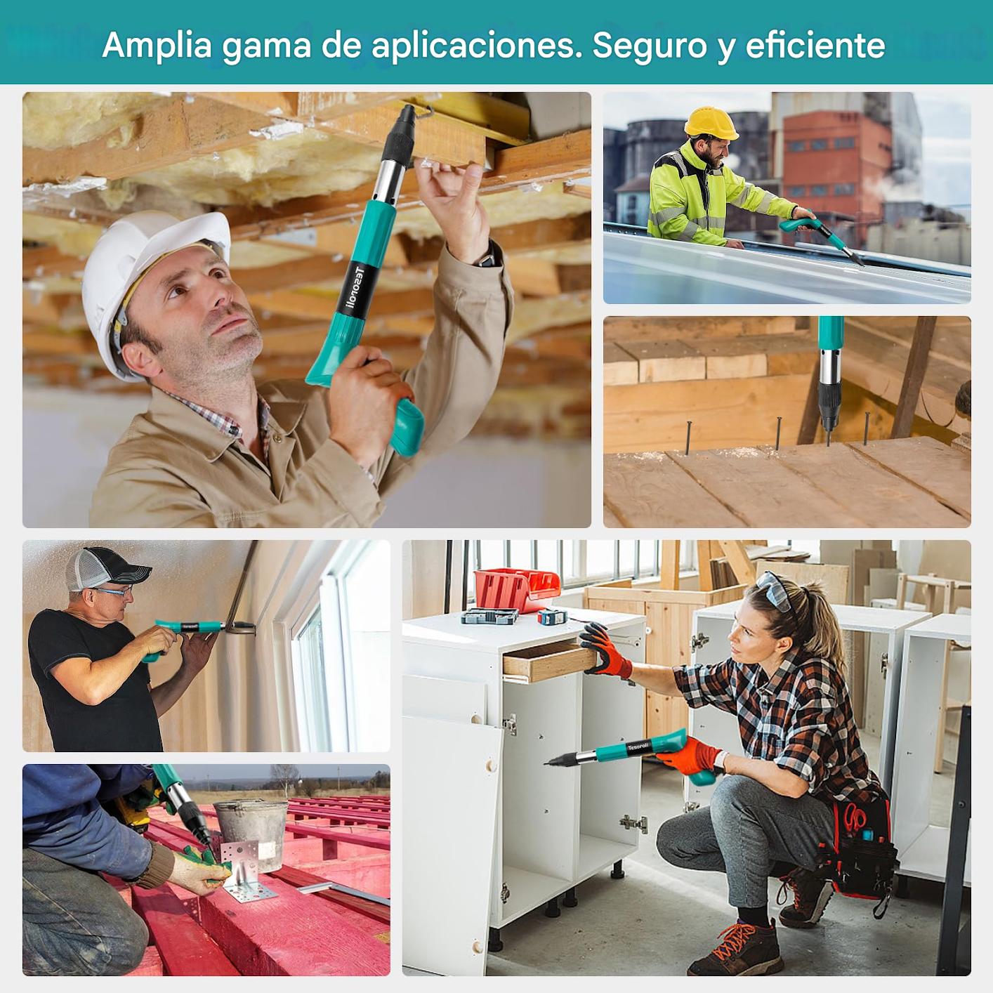 (30% DE DESCUENTO)Pistolas de hormigón Pistolas de acero manuales ajustables Fijación de pared Potencia