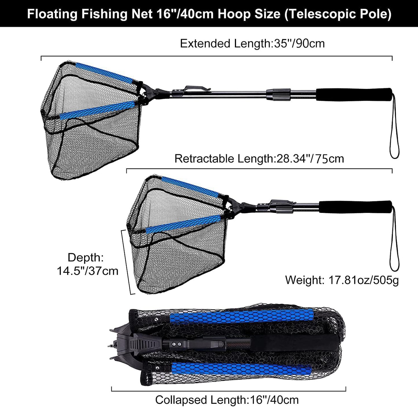 (30% DE DESCUENTO) Nueva red de pesca flotante de aleación de aluminio plegable