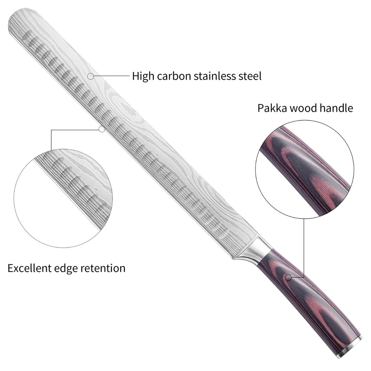 Acero Damasco Cuchillos Jamoneros