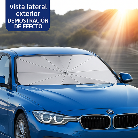 Parasol Plegable para Coche – Protección Solar Titanio Plata | Compatible con SEAT, Renault, Volkswagen, Dacia, SUV