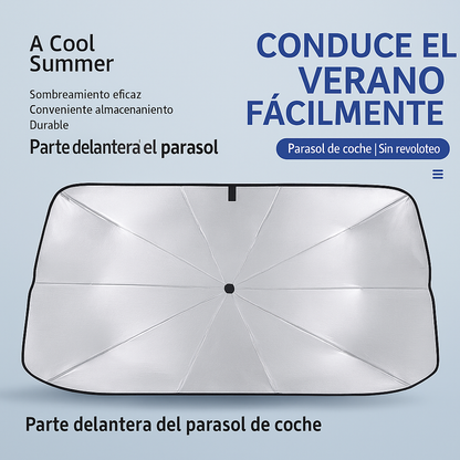 Parasol Plegable para Coche – Protección Solar Titanio Plata | Compatible con SEAT, Renault, Volkswagen, Dacia, SUV
