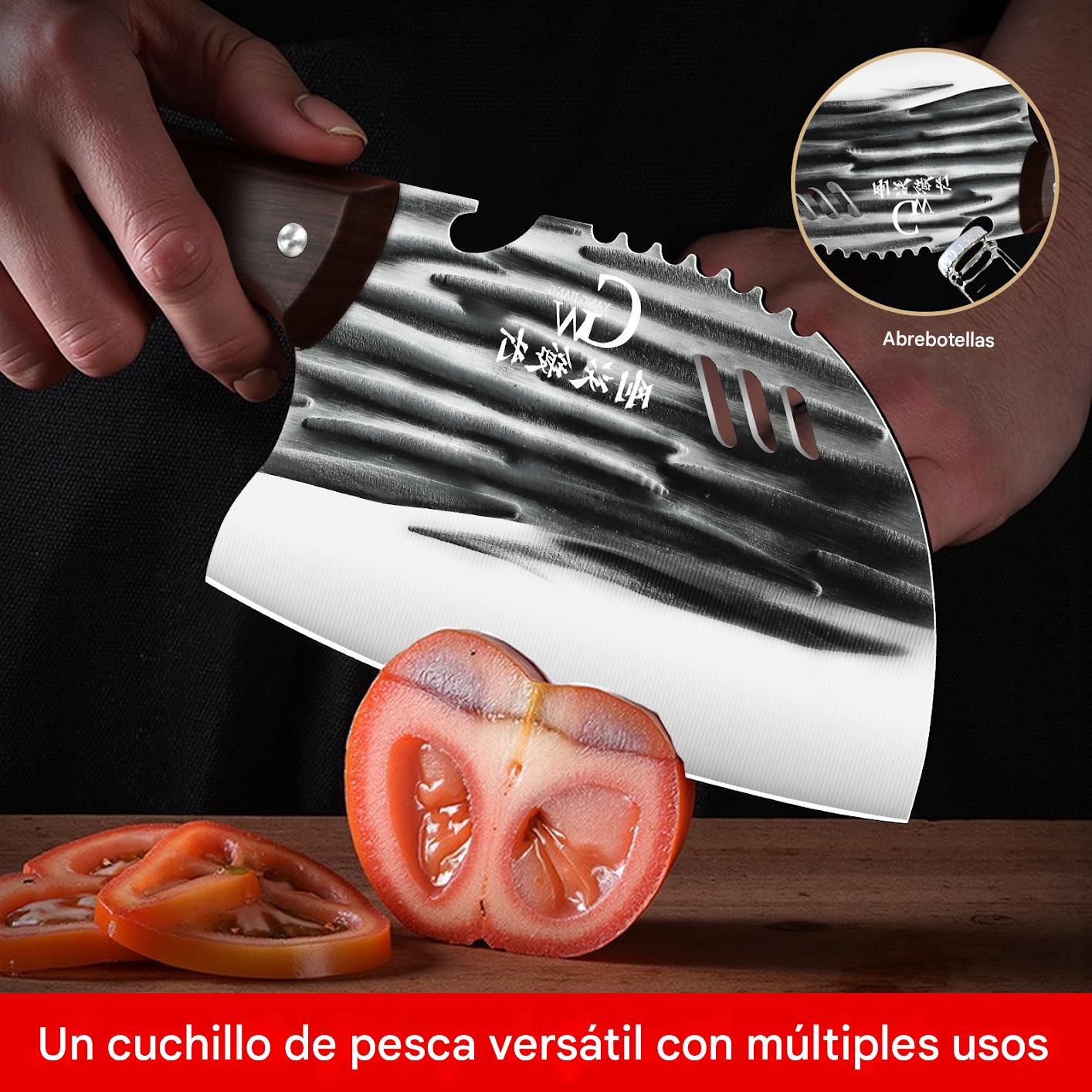 (30% DE DESCUENTO) Cuchillo de cocina multiusos, acero al carbono duradero