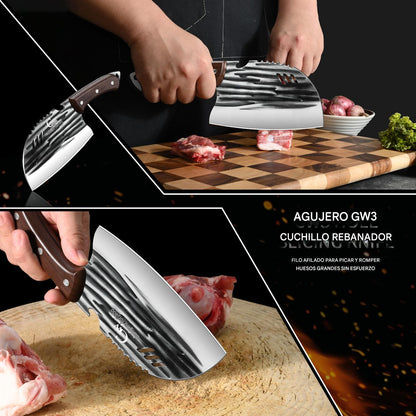 (30% DE DESCUENTO) Cuchillo de cocina multiusos, acero al carbono duradero