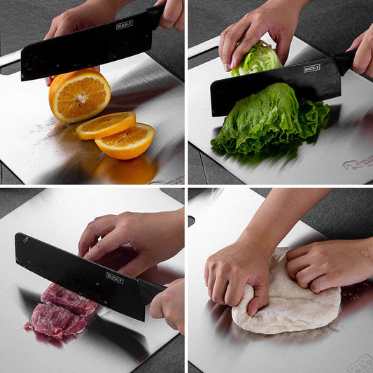 (30% DE DESCUENTO) Tablas de cortar de titanio para cocina Tabla de acero inoxidable