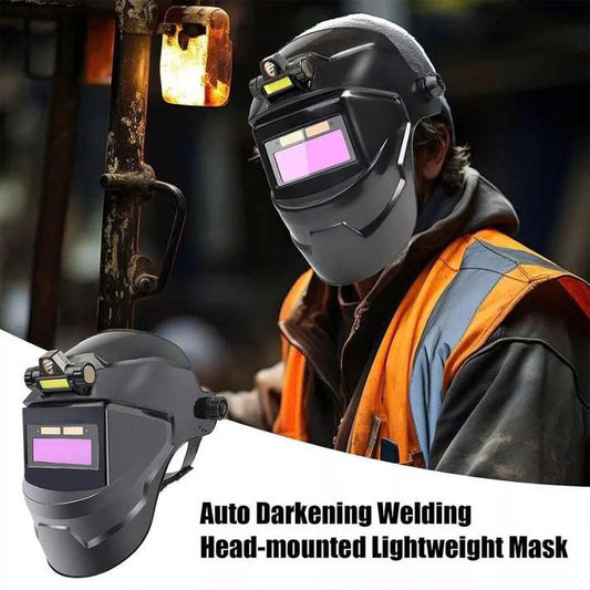 (30% DE DESCUENTO) Casco de soldadura con máscara y faro recargable