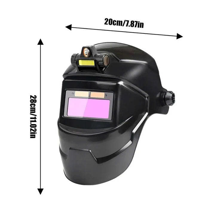 (30% DE DESCUENTO) Casco de soldadura con máscara y faro recargable