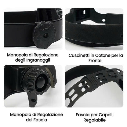 (30% DE DESCUENTO) Casco de soldadura con máscara y faro recargable