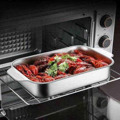 (30% DE DESCUENTO) Bandeja de acero inoxidable 304 para pescado y cangrejos de río a la parrilla