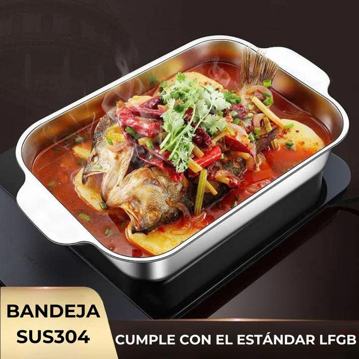(30% DE DESCUENTO) Bandeja de acero inoxidable 304 para pescado y cangrejos de río a la parrilla