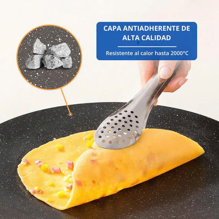 (30% DE DESCUENTO)🔥Sartén antiadherente multiusos de 6 capas, se puede utilizar para placas de inducción.